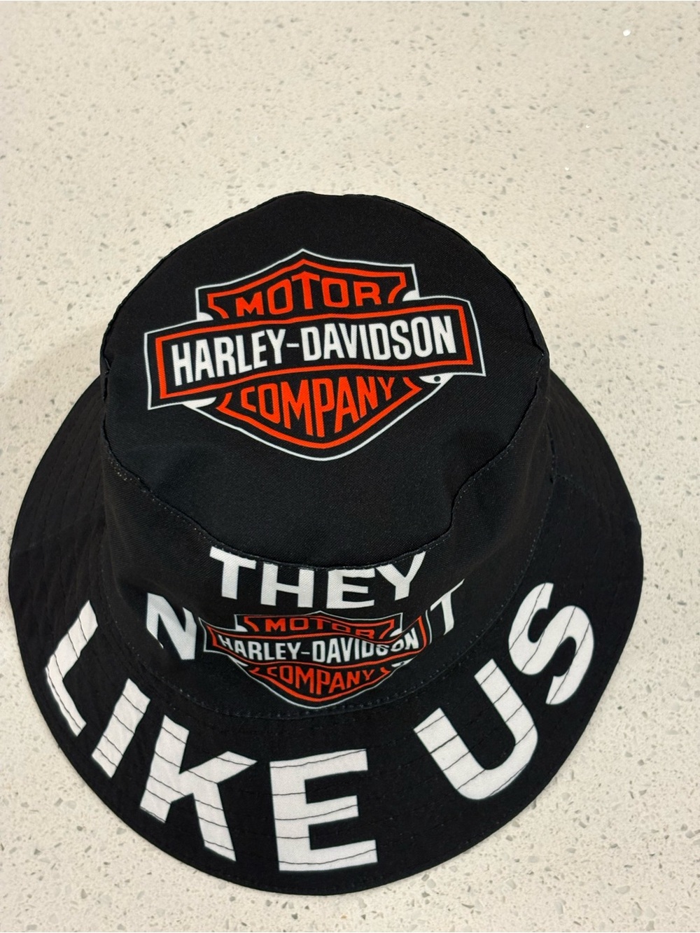 Harley-Davidson They Not Like Us Bucket Hat Bike Fest Custom Black One Size New